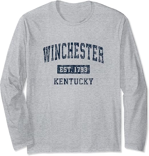 Winchester Kentucky KY Vintage Sports Design Navy Long